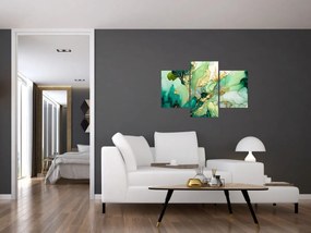 Obraz - Zelená abstrakcia (90x60 cm)