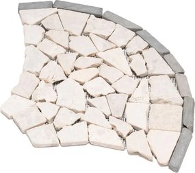 Mozaika z prírodného kameňa, vejár, béžová, 0,98 m2