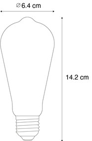 Sada 5 LED žiaroviek E27 Filament ST64 číra 4W 470 lm 2700K