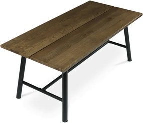 Jedálenský stôl 180x90 cm HT-T1818 WAL orech / čierne nohy