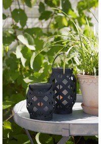 Čierny lampáš Star Trading Flame Lantern, výška 23 cm