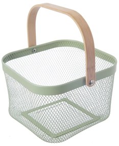 Drôtený kovový košík 24,5x24,5x30 cm Greenish – Orion