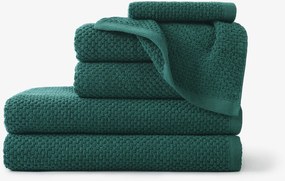 Goldea bavlnený froté uterák / osuška micro pure - smaragdovo zelený 30 x 50 cm
