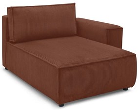 Menčestrový modul pohovky (pravý roh) v tehlovej farbe Nihad modular – Bobochic Paris