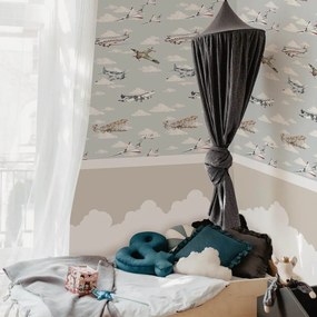 Tapeta lietadla modrá / priemyselný vývoj 280×50 cm