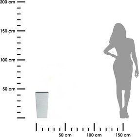 PLASTOVÝ KVETINÁČ PORTO RIFLO 46X25X25 CM BIELA