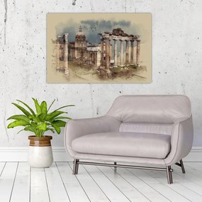 Obraz - Forum Romanum, Rím, Taliansko (90x60 cm)