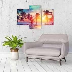 Obraz - Tropický západ slnka (90x60 cm)