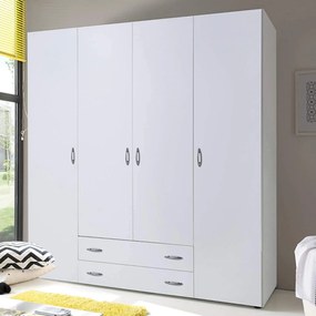 Sconto Šatníková skriňa SEBA 4 biela