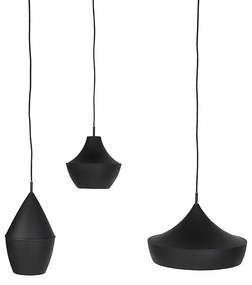 Sada 3 inteligentných závesných svietidiel čiernych so zlatom vrátane Wifi A60 - Depeche