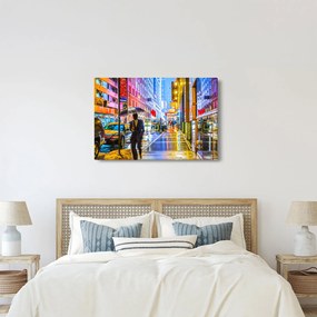 Obraz - Mesto v neónovej žiare (90x60 cm)