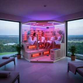 BPS-koupelny Kombinovaná sauna 2v1 HYD-7525 - Infrasauna + fínska sauna 200x200, 5-6 osôb
