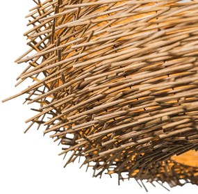 Rustikálne závesné svietidlo hnedý ratan - Hatch 45