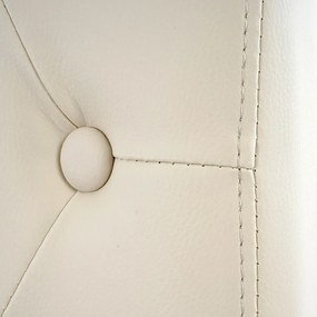 2x Jedálenská stolička Chesterfield 2 - koženka, svetlé nohy - Krémová