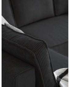 Antracitovosivá menčestrová rozkladacia rohová pohovka (ľavý roh/do tvaru "U") Brave Dave – Miuform