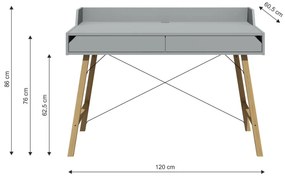 PROXIMA.store - Detský stolík LOTTA - sivý