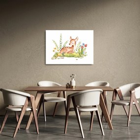 Sklenený obraz - Malý srnček (70x50 cm)