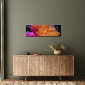Obraz abstrakcie (s hodinami) (90x30 cm)