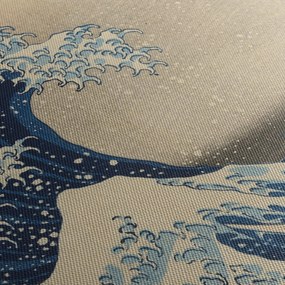 Obraz - Katsushika Hokusai, Under the Wave off Kanagawa, reprodukcia (s hodinami) (90x30 cm)