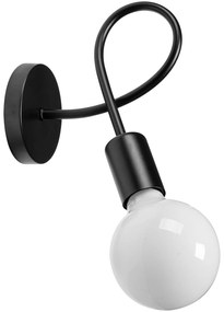 Toolight - Nástenná kovová lampa na stenu PARADISE 1xE27 60W 392199, čierna, OSW-04008