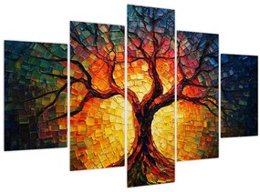 Obraz - Strom života v mozaike (150x105 cm)