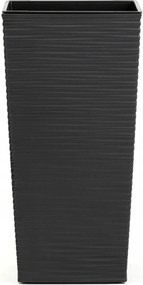 Sada 3 ks květináčů Porto Riflo 57x29,5/46x24,7/36,6x18,9 cm černá