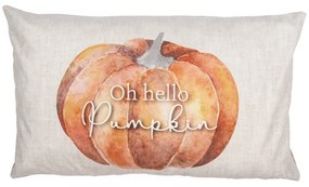 Béžovo-oranžová obliečka na vankúš s tekvicou Pumpkin Patch - 30*50 cm