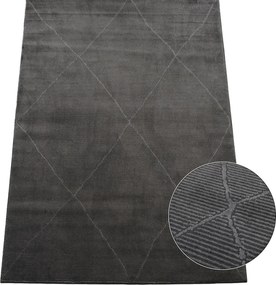 Koberec Zurich 1903 Dark Grey – sivý s geometrickým vzorom Rozmer: 160x230 cm