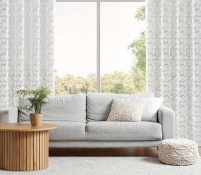 ZÁCLONA NA KRÚŽKOCH EVA MINGE JASMIN1 140X250 CM BIELA