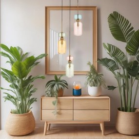 Luster na lanku MOLLY 3xE14/40W/230V pr. 38 cm pestrofarebná