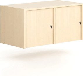 Nadstavba pre skrine FRAME, 2x dvere, 872 x 450 x 427 mm, cylindrický zámok, breza