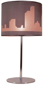 CLX Moderná stolná textilná lampa PINEROLO, 1xE27, 60W