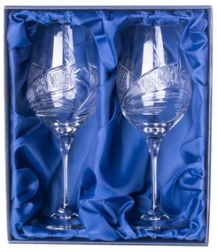 Onte Crystal Bohemia Crystal ručne brúsené poháre na biele víno Kométa 380 ml 2KS