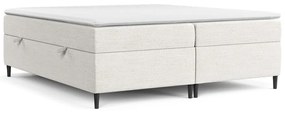 Krémovobiela boxspring posteľ s úložným priestorom 180x200 cm Araya – Maison de Rêve