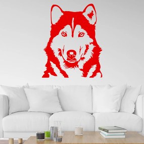 Veselá Stena Samolepka Husky Farba: červená, Veľkosť: 40 x 32 cm