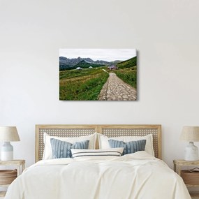 Obraz - Horská krajina s domčekmi (90x60 cm)