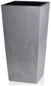 PLASTOVÝ KVETINÁČ PORTO 68X35X35 CM IMITÁCIA BETÓNU SIVÁ