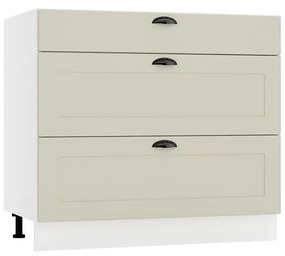 Kuchynská skrinka Adele D90PC S/3 caffe mat/biela