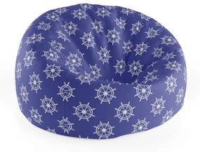 Sablio Sedací vak Cocoon Biele kormidlá - 75 x 45 x 35 cm