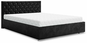 Manželská posteľ 160 cm Kerry (čierna) (s roštom a úložným priestorom). Vlastná spoľahlivá doprava až k Vám domov. 1047012
