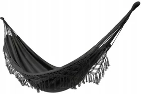 Závesná hojdacia sieť pre 2 ľudí BOHO čierna