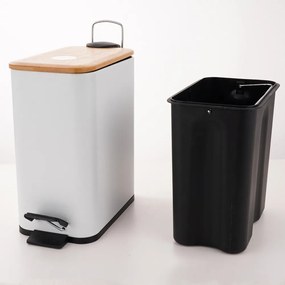 Biely nášľapný oceľový odpadkový kôš 5 l Erik – Spirella