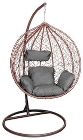 Hnedé závesné kreslo KOKON