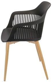 Dekorstudio Plastová záhradná stolička CORNIDO čierno-béžová