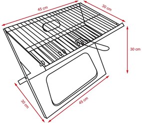 Skladací prenosný gril  Avenberg TRUMPER