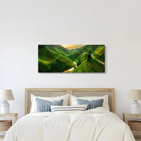 Obraz - Ryžové terasy Mu Cang Chai (120x50 cm)