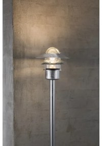 Nordlux - Vonkajšia lampa BLOKHUS 1xE27/60W/230V IP54 strieborná 92 cm