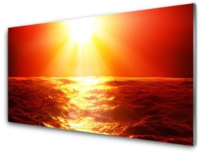 Obraz plexi Západ slnka more vlna 140x70 cm