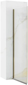 Rea Rapid, pevná stena pre sprchovací kút Rapid 100 x 195 cm, 6mm číre sklo, zlatý lesklý profil, REA-K5625