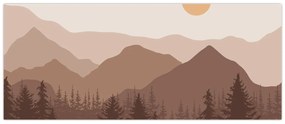 Obraz - Hnedé pohorie N⁰1 (120x50 cm)